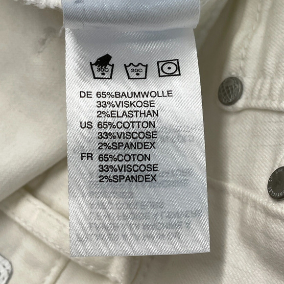 Articles of Society Jeans Womens 28 White Denim Skinny Low Rise 5 Pocket - Picture 10 of 12